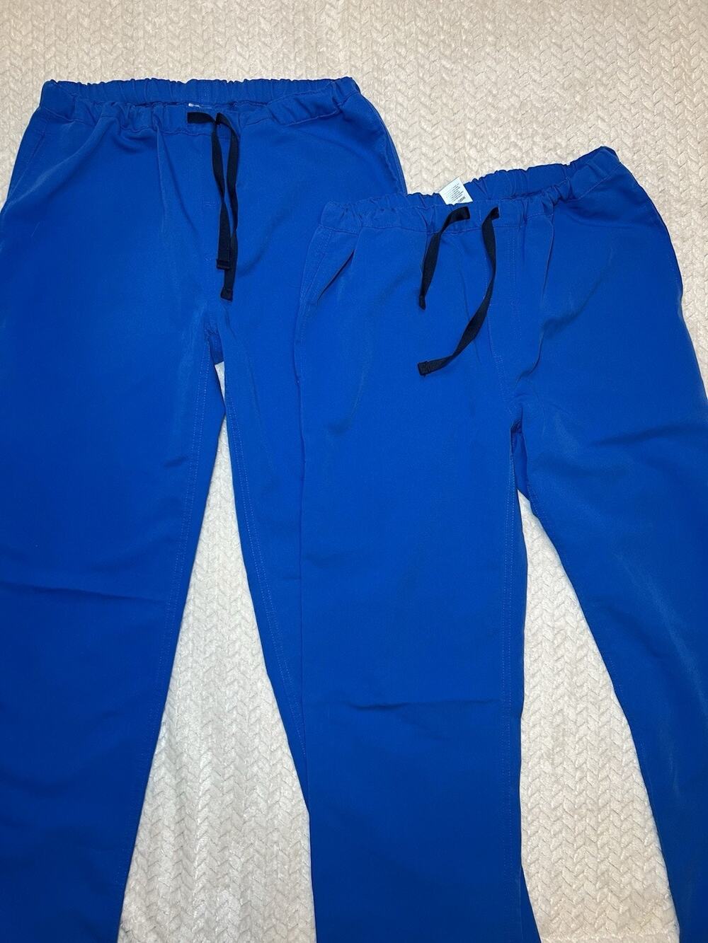 Lot of 2 Figs Men’s Pisco Straight Leg Blue Scrub Pants Size XS FM4500